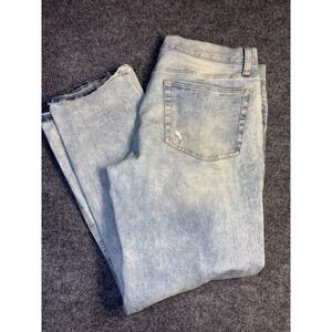 No Boundaries Jeans Men's 36x30 Blue Denim Light Wash‎ Distressed Straight Leg